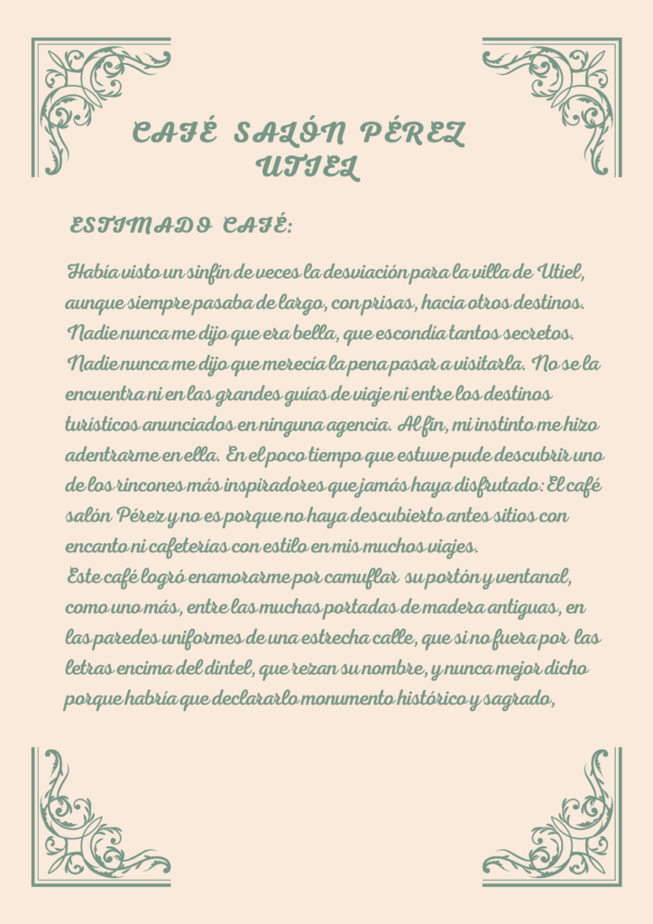 Actitud Consciente | Café Salón Pérez